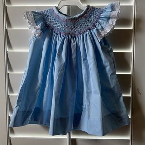 Beaufort Bonnet baby blue smocked dress